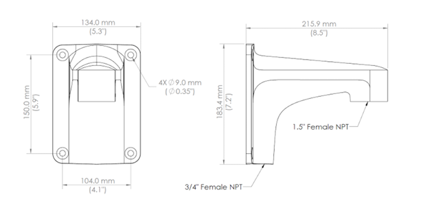 Verkada Large Arm Mount for PTZ  (ACC-MNT-XLARM-1)