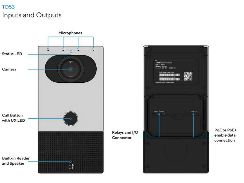 Verkada TD53 Video Intercom (TD53-HW)