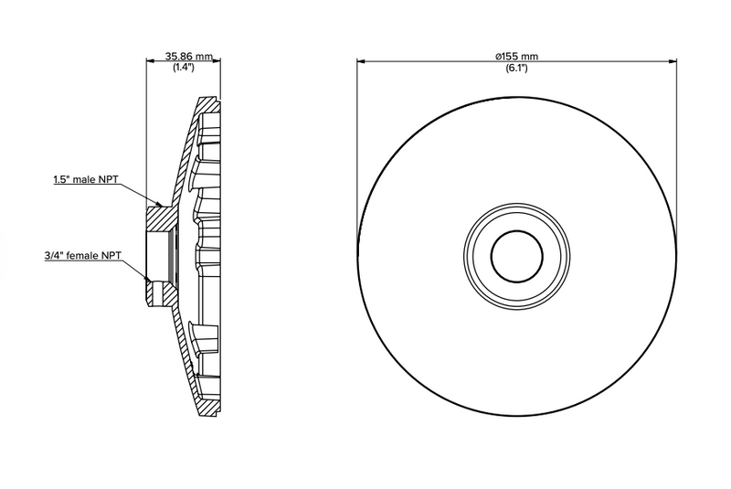 Verkada Pendant Cap Mount (ACC-MNT-8)